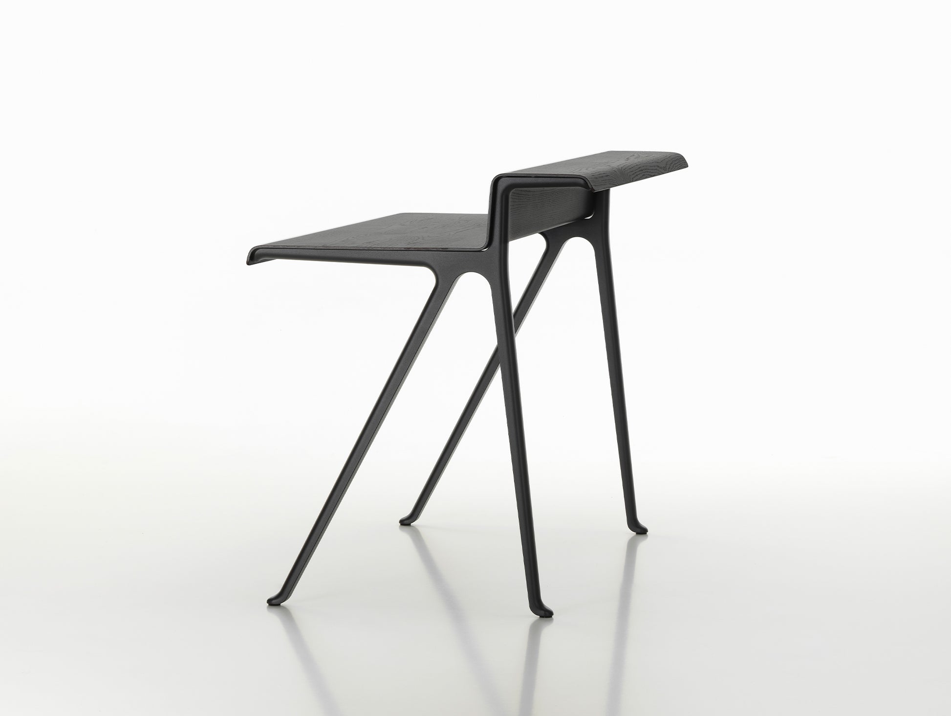 Courier Desk by Vitra - Dark Oak Veneer / Deep Black Aluminium Base