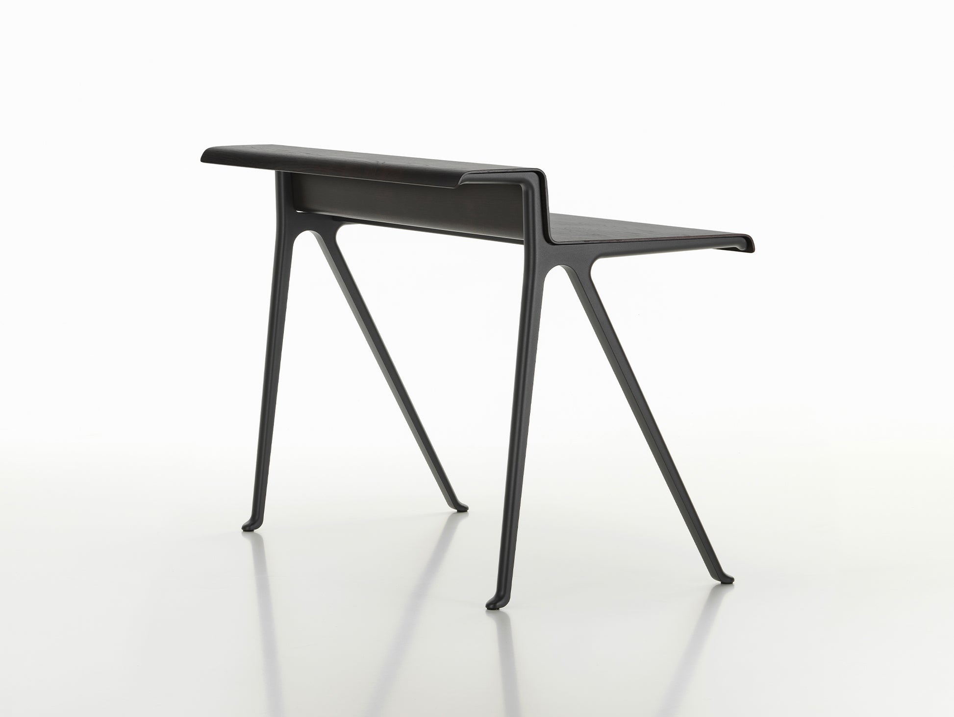 Courier Desk by Vitra - Dark Oak Veneer / Deep Black Aluminium Base