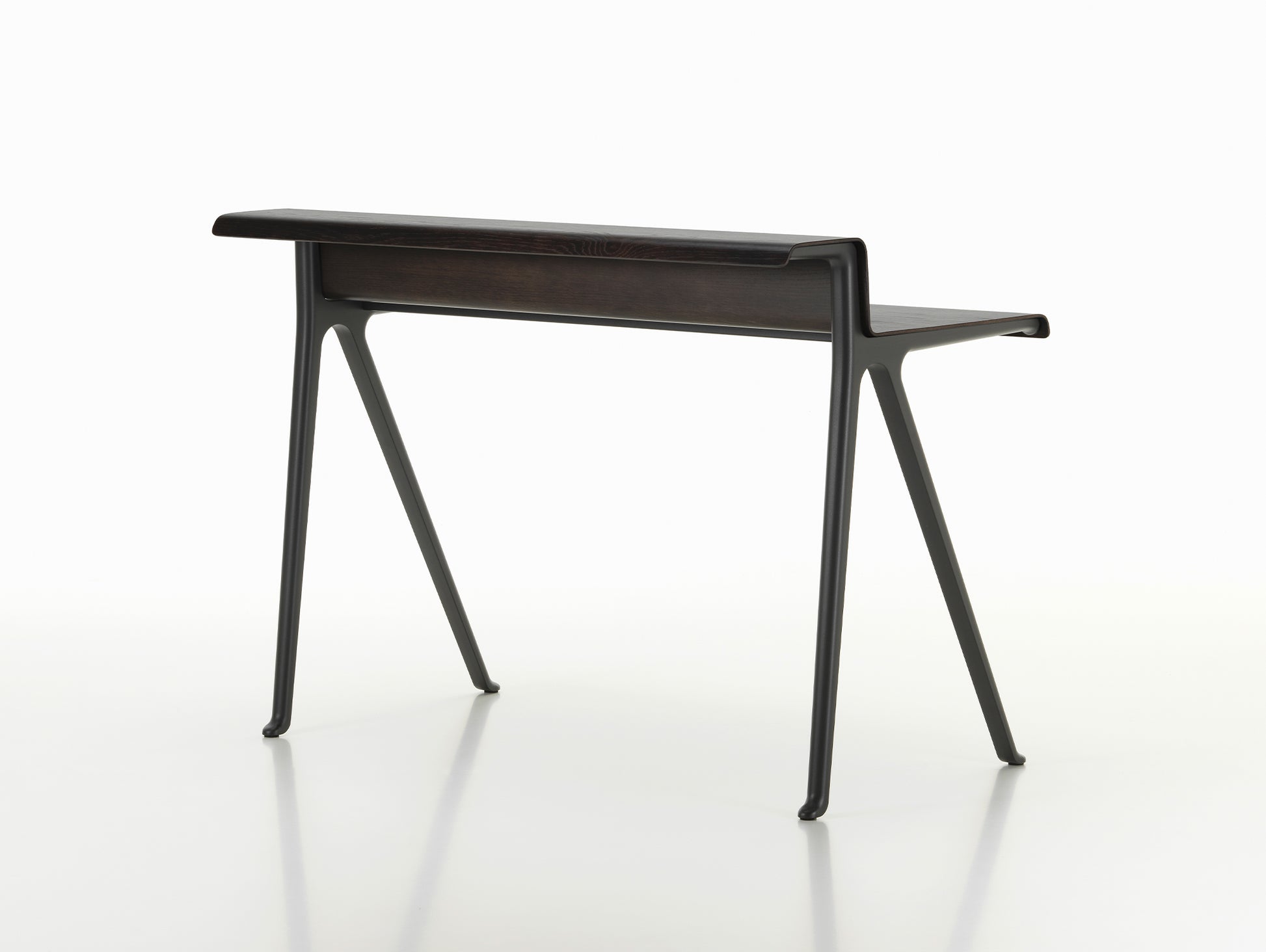 Courier Desk by Vitra - Dark Oak Veneer / Deep Black Aluminium Base
