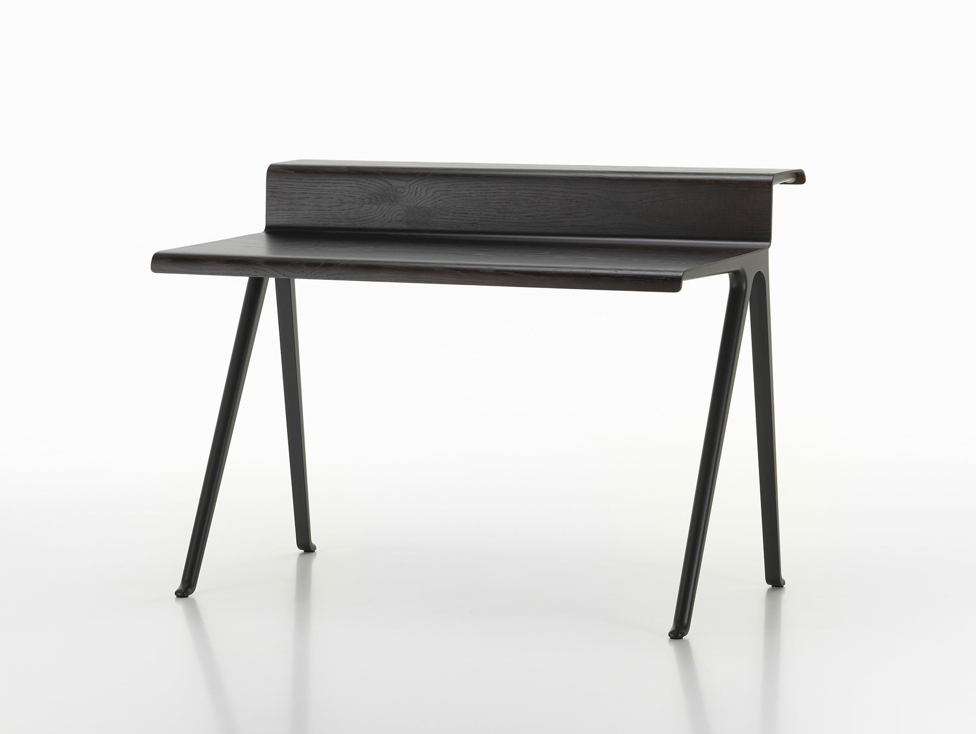 Courier Desk by Vitra - Dark Oak Veneer / Deep Black Aluminium Base