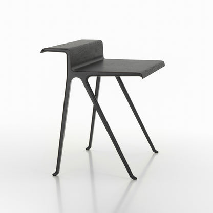 Courier Desk by Vitra - Dark Oak Veneer / Deep Black Aluminium Base