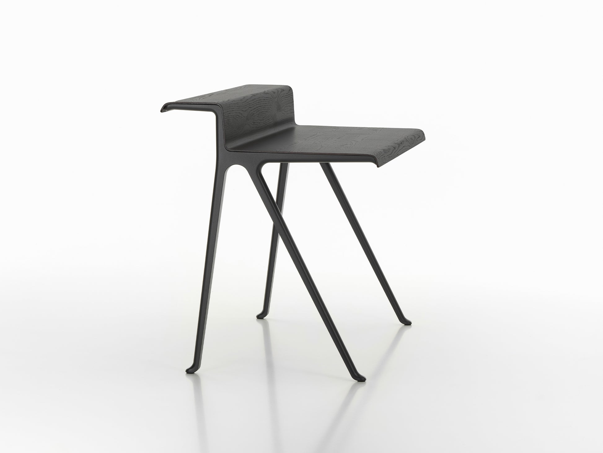 Courier Desk by Vitra - Dark Oak Veneer / Deep Black Aluminium Base