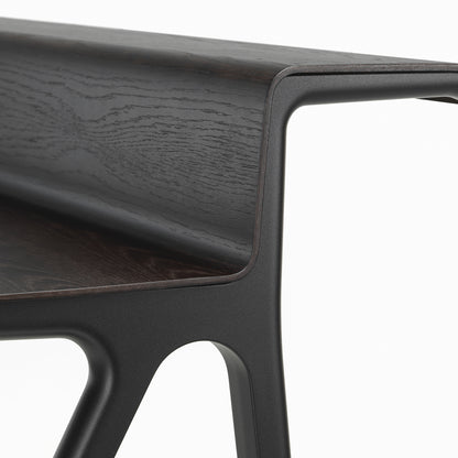 Courier Desk by Vitra - Dark Oak Veneer / Deep Black Aluminium Base