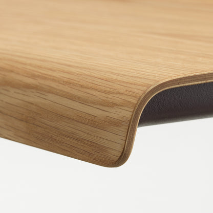 Courier Desk by Vitra - Light Oak Veneer Tabletop / Dark Bordeaux Aluminium Base