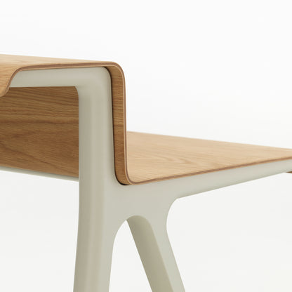 Courier Desk by Vitra - Light Oak Veneer Tabletop / Chalk Aluminium Base