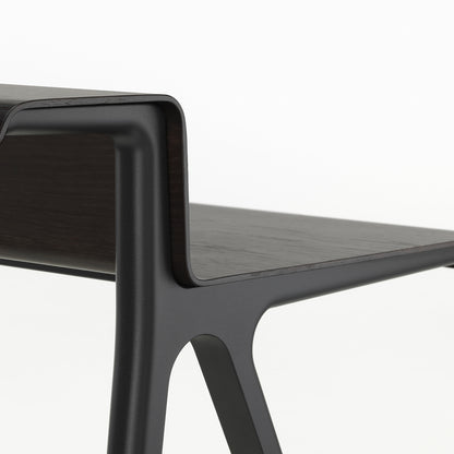Courier Desk by Vitra - Dark Oak Veneer / Deep Black Aluminium Base