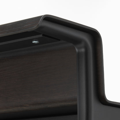 Courier Desk by Vitra - Dark Oak Veneer / Deep Black Aluminium Base