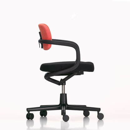 Allstar Office Chair by Vitra - Hopsak 66 Nero Seat / Hopsak 68 Pink Poppy Red Backrest (F60)