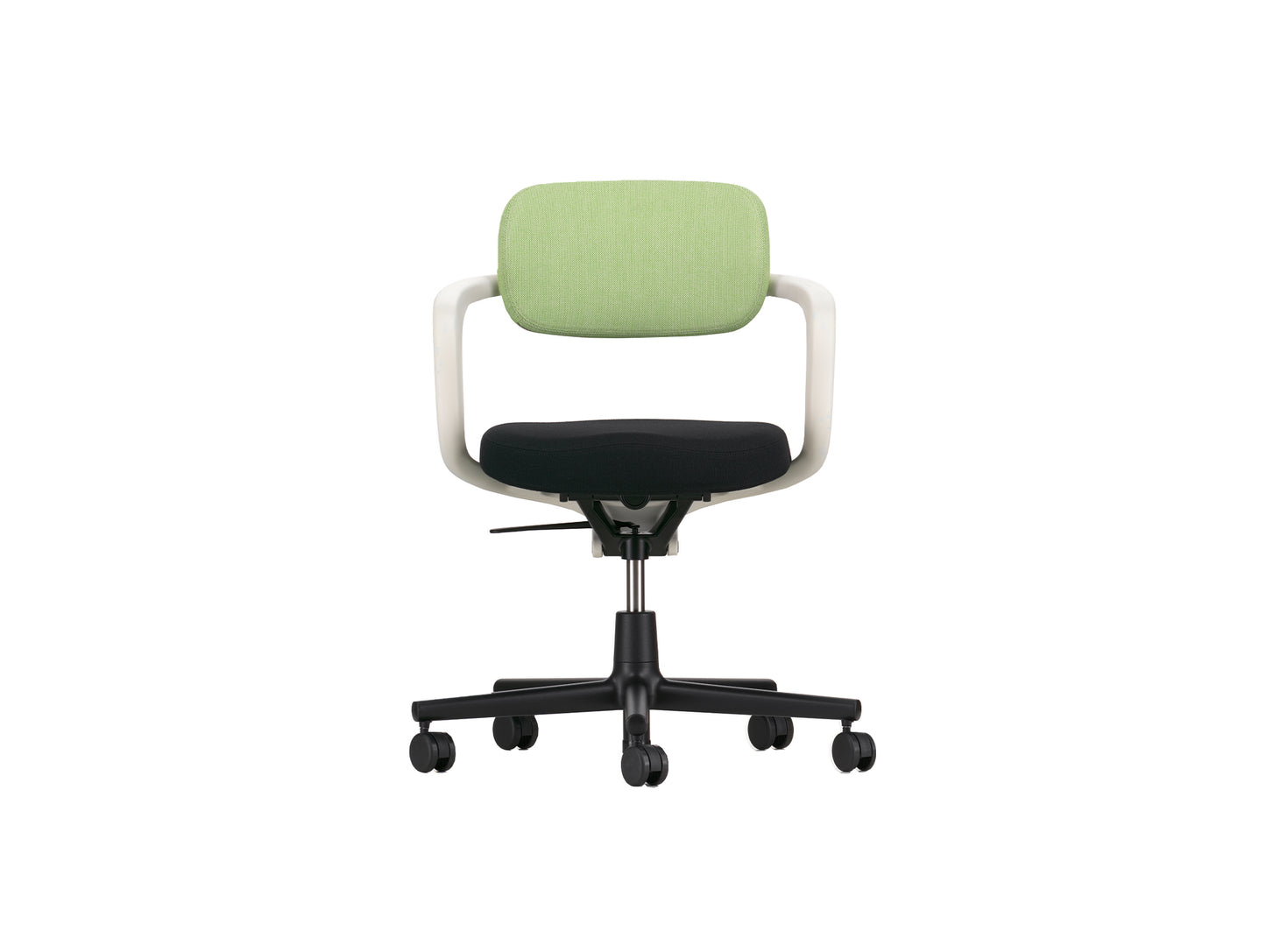 Allstar Office Chair by Vitra - Hopsak 66 Nero Seat / Hopsak 69 Grass Green Ivory Backrest (F60)