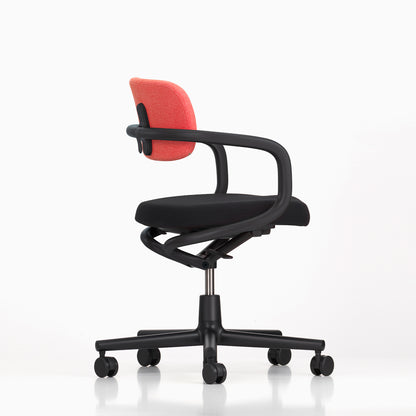 Allstar Office Chair by Vitra - Hopsak 66 Nero Seat / Hopsak 68 Pink Poppy Red Backrest (F60)