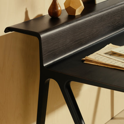 Courier Desk by Vitra - Dark Oak Veneer / Deep Black Aluminium Base