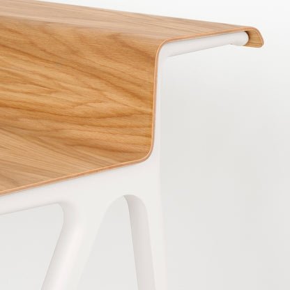 Courier Desk by Vitra - Light Oak Veneer Tabletop / Chalk Aluminium Base