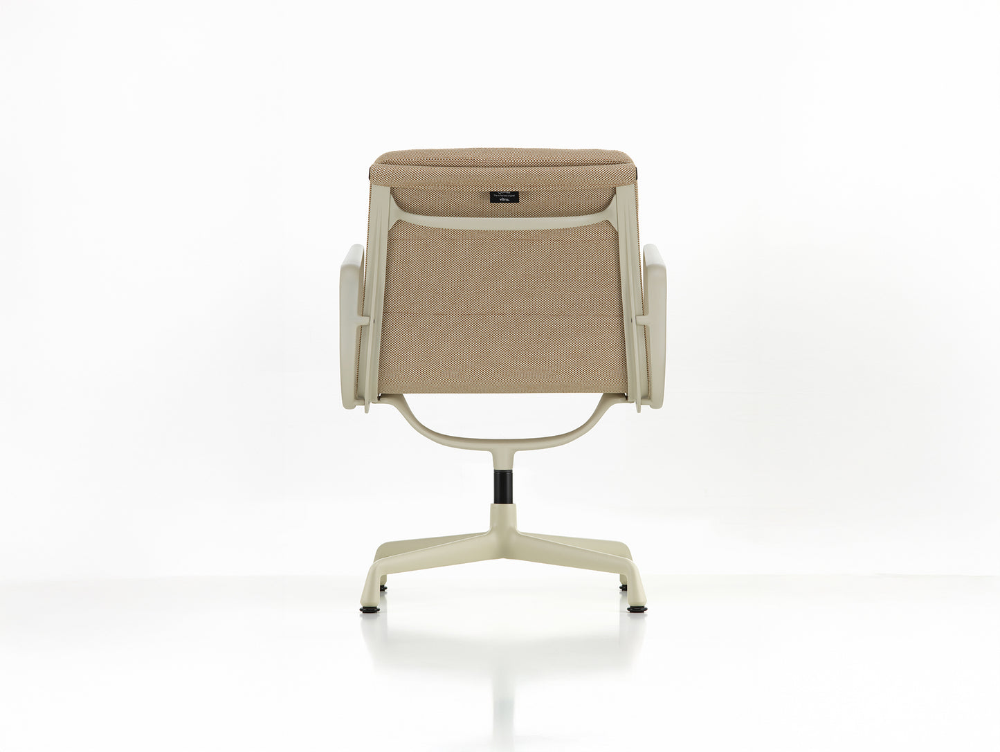 Soft Pad Conference Chair EA 208 by Vitra - Chalk Powder-Coated Aluminium / Laser RE Papyrus Cream (F40)