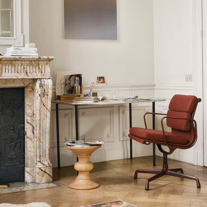 Soft Pad Conference Chair EA 208 by Vitra - Dark Bordeaux Powder-Coated Aluminium / Cosy 2 Chestnut (F80)