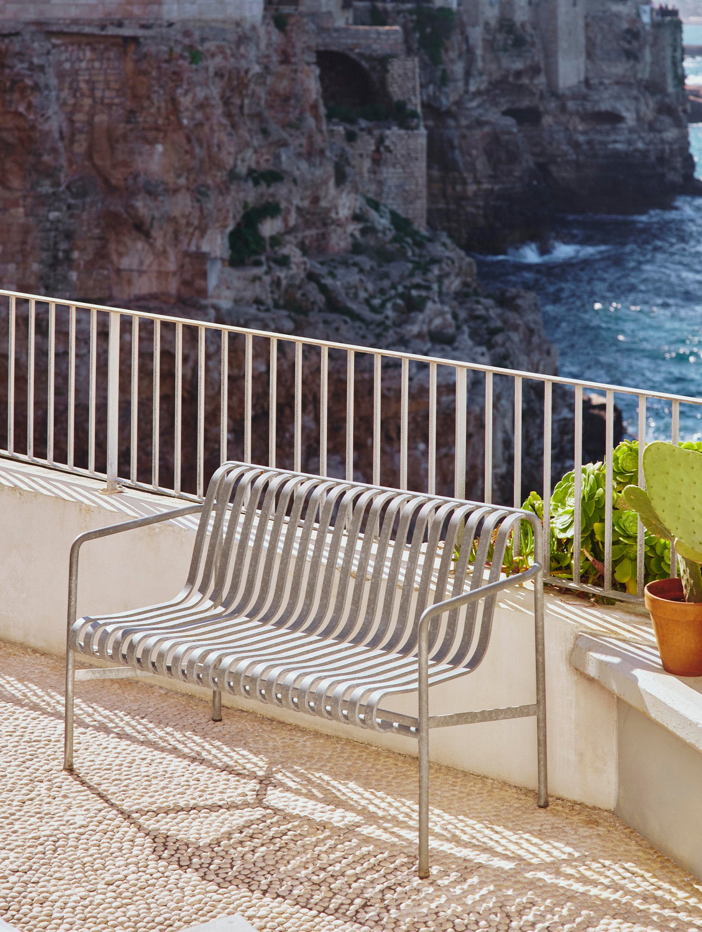 HAY Palissade Dining Bench - Hot Galvanised