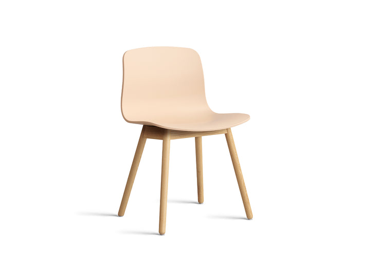 About A Chair AAC 12 - Pale Peach 2.0 Shell / Lacquered Oak Base