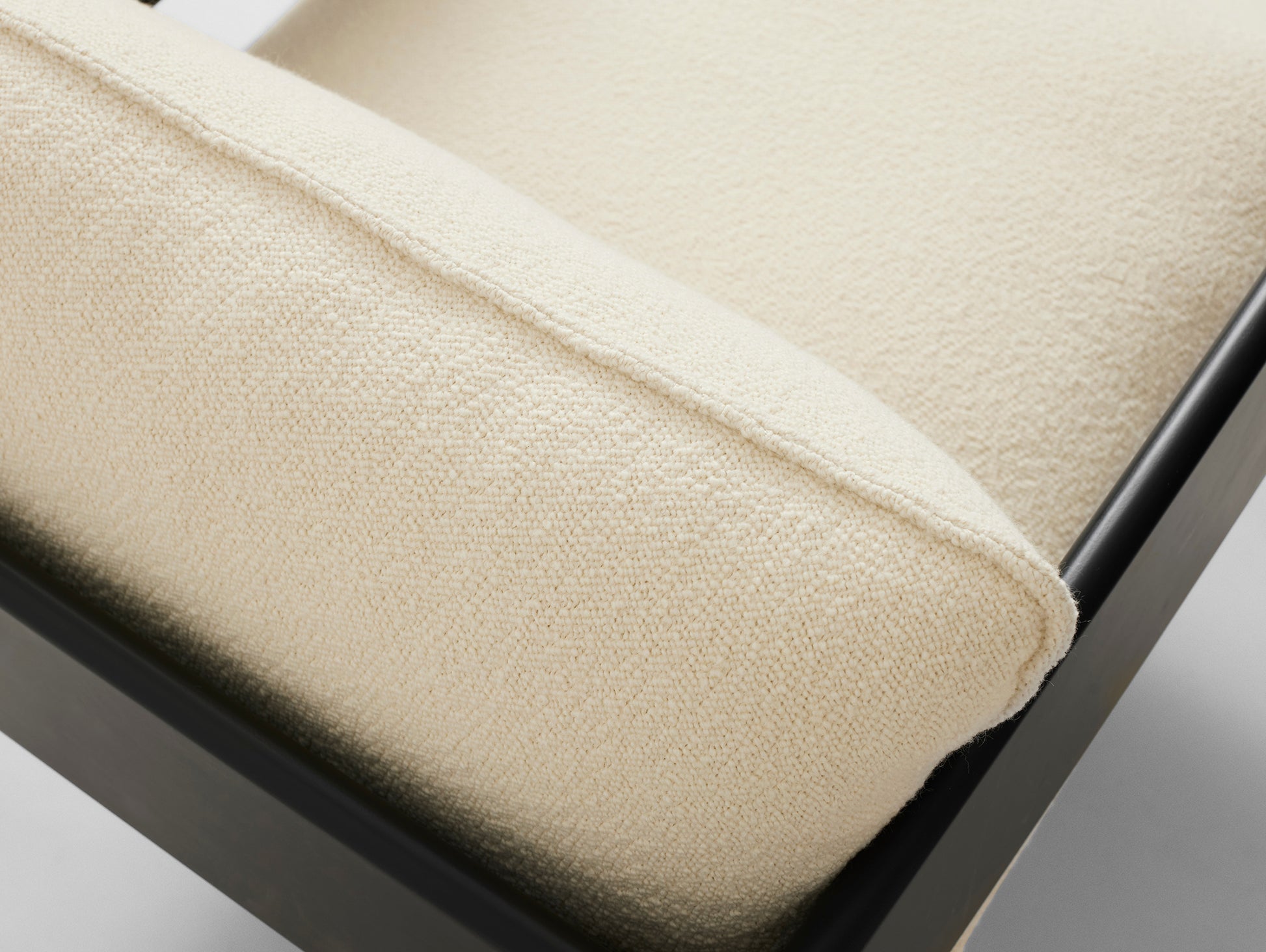 Arbour Club Armchair by HAY - Black Water-Based Lacquered Beech / Turf Cream