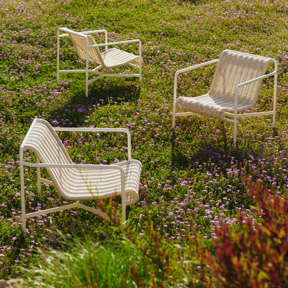 Palissade Cord Lounge Chair Low by HAY - Cream White Cord