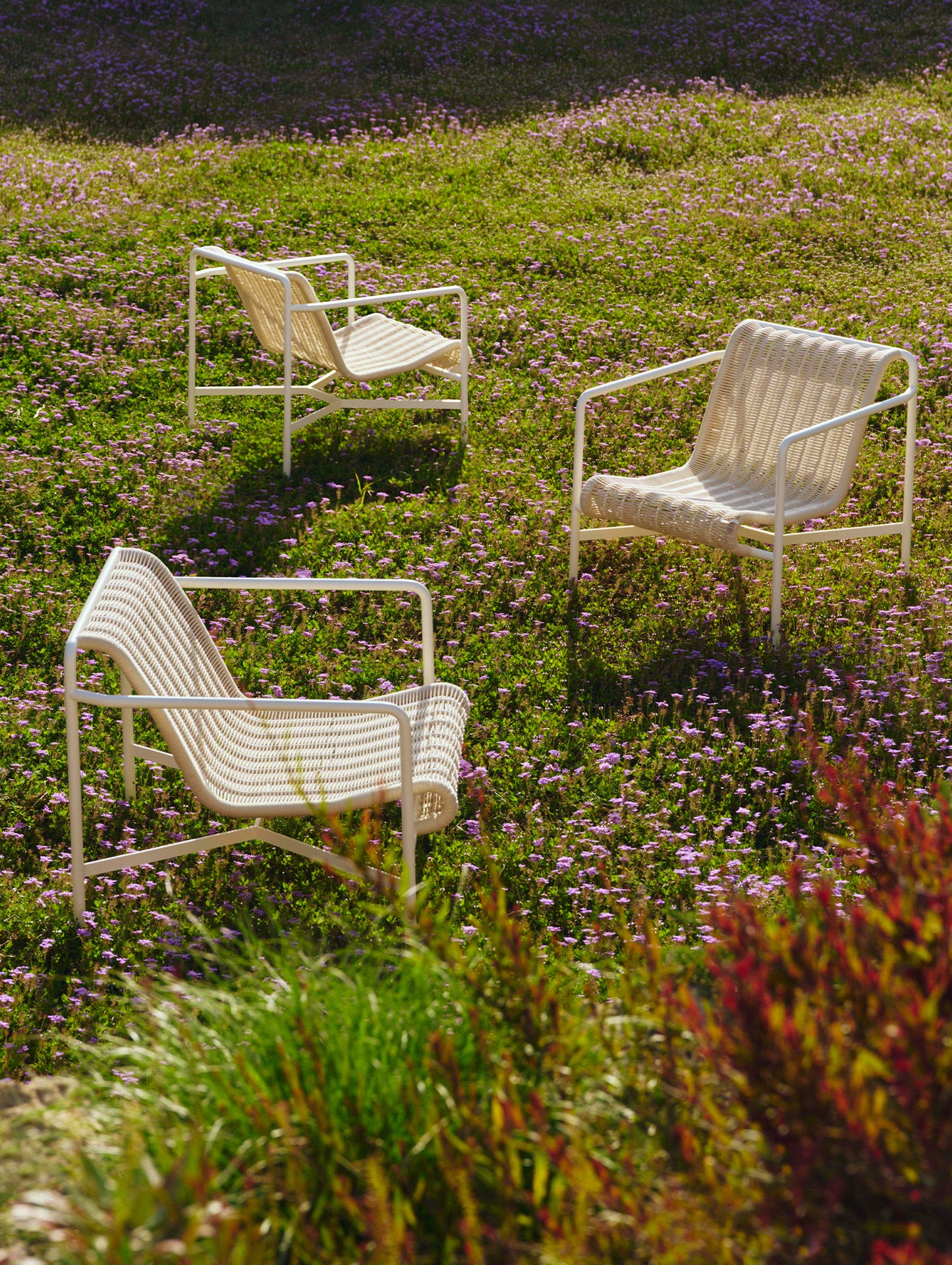 Palissade Cord Lounge Chair Low by HAY - Cream White Cord