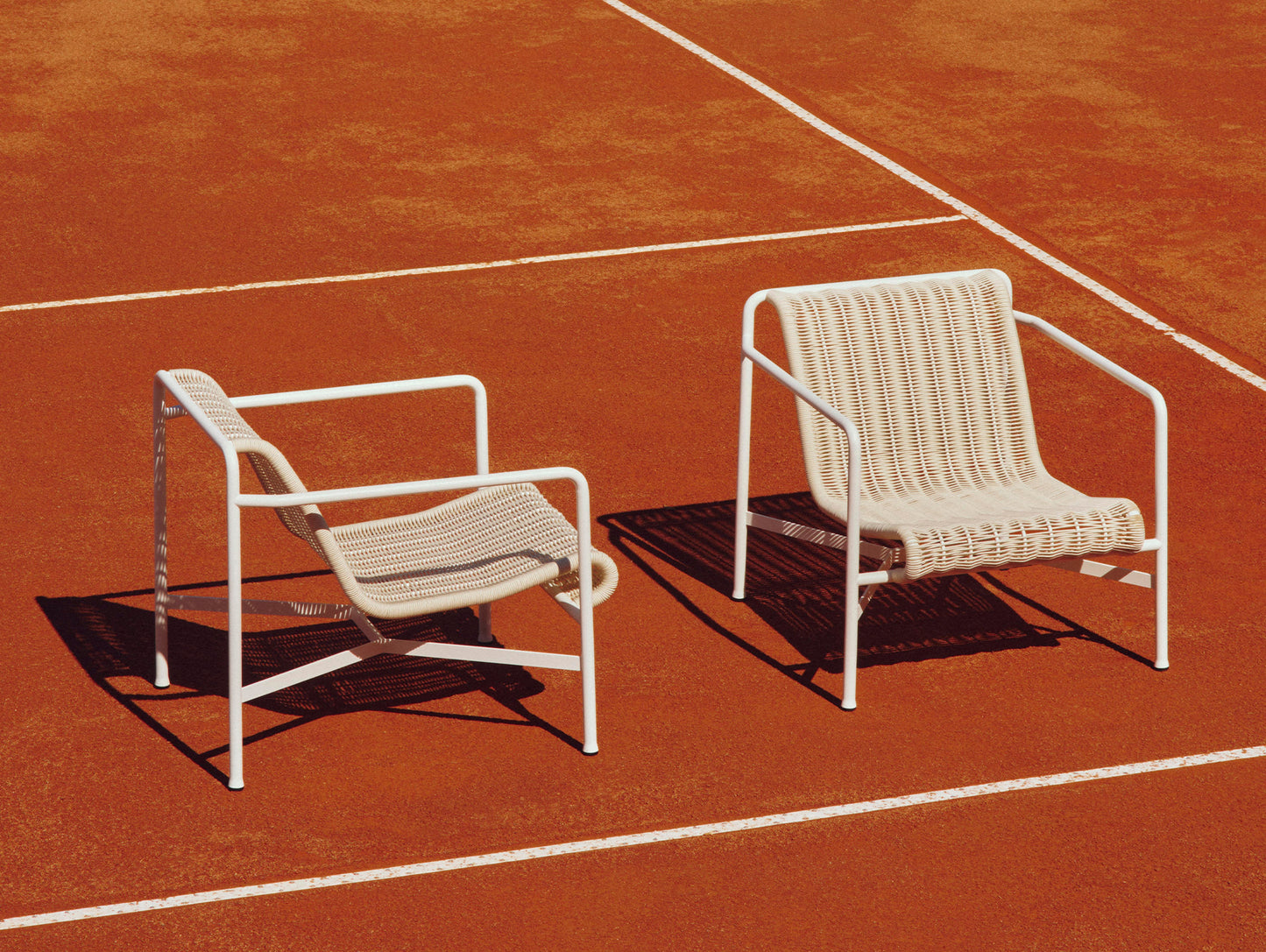 Palissade Cord Lounge Chair Low by HAY - Cream White Cord