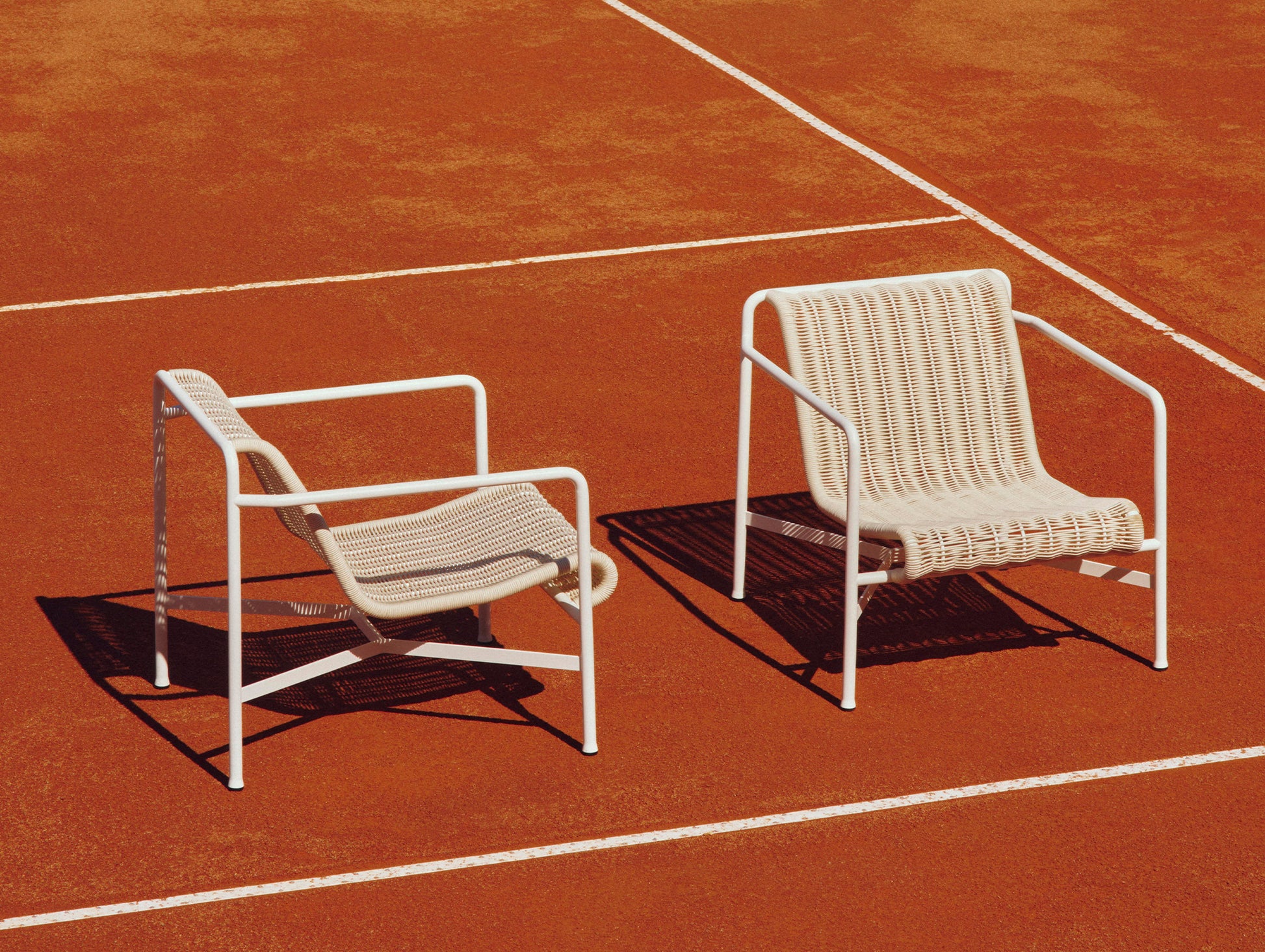 Palissade Cord Lounge Chair Low by HAY - Cream White Cord