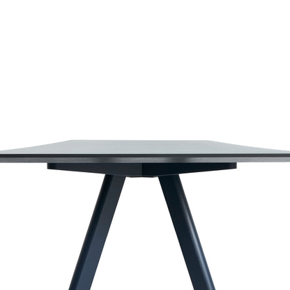 Copenhague Dining Table CPH30 by HAY / Deep Blue Lacquered Oak (Water-Based) / Smokey Blue Linoleum (Forbo 4179) Tabletop