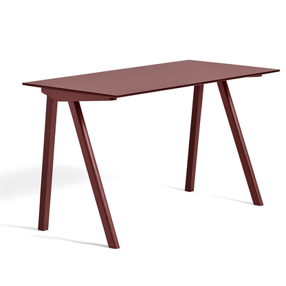 Copenhague Desk CPH90 by HAY -Bordeaux Lacquered Oak  / Burgundy Linoleum