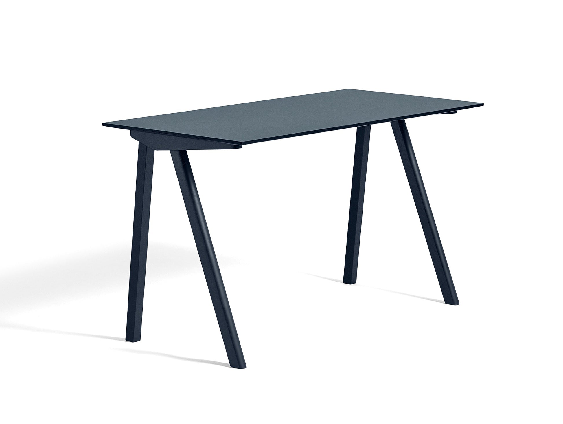 Copenhague Desk CPH90 by HAY - Deep Blue Lacquered Oak  / Smokey Blue Linoleum