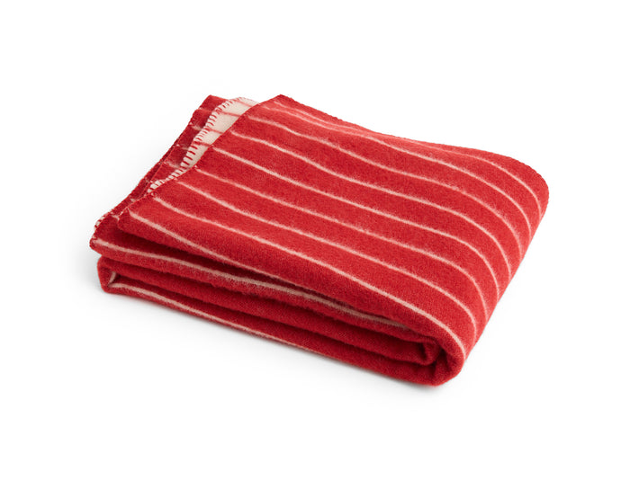 Outdoor Market Throw by HAY - Beige with Red Stripe