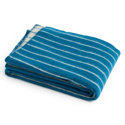 Outdoor Market Throw by HAY - Blue with Beige Stripe