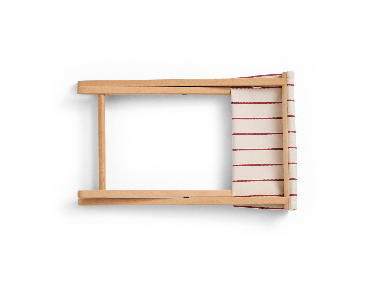 Outdoor Market Folding Stool by HAY - Beige with Red Stripe