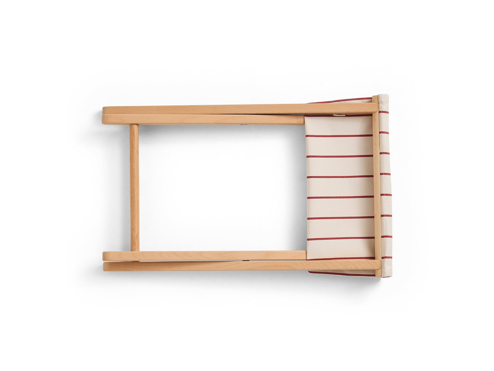 Outdoor Market Folding Stool by HAY - Beige with Red Stripe