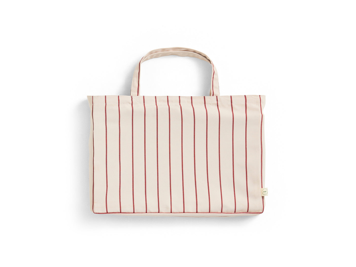 Outdoor Market Folding Stool by HAY - Beige with Red Stripe