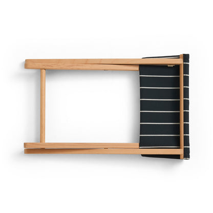 Outdoor Market Folding Stool by HAY - Black with Beige Stripe