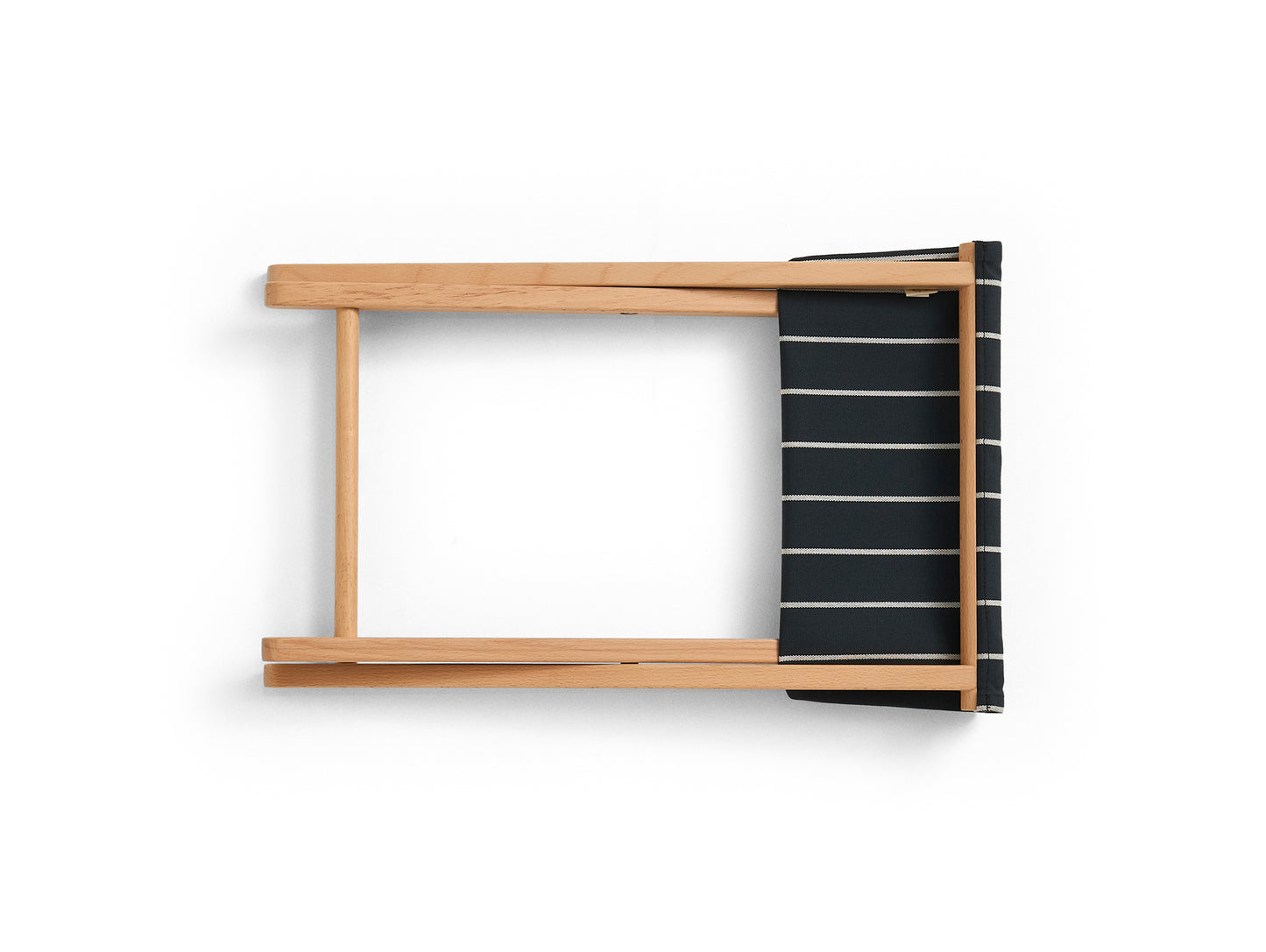 Outdoor Market Folding Stool by HAY - Black with Beige Stripe