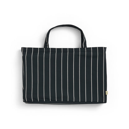 Outdoor Market Folding Stool by HAY - Black with Beige Stripe