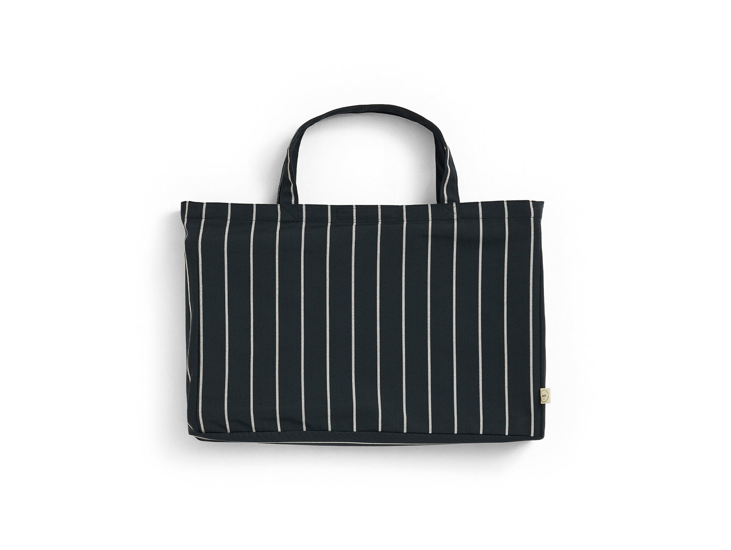 Outdoor Market Folding Stool by HAY - Black with Beige Stripe