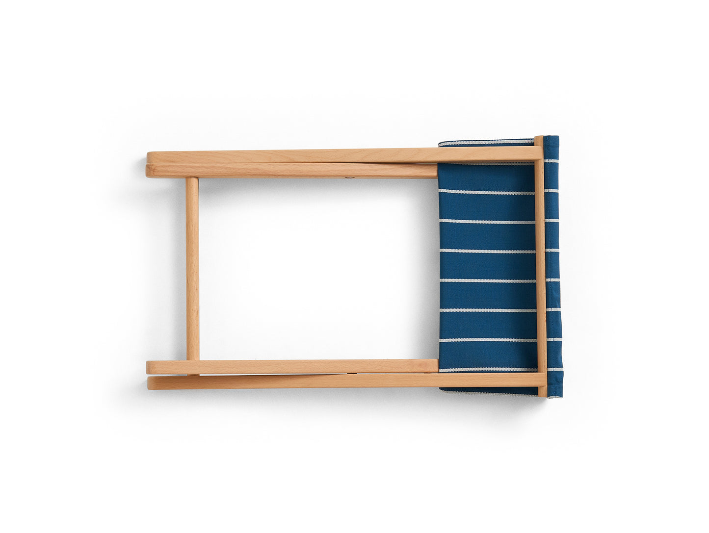 Outdoor Market Folding Stool by HAY - Blue with Beige Stripe