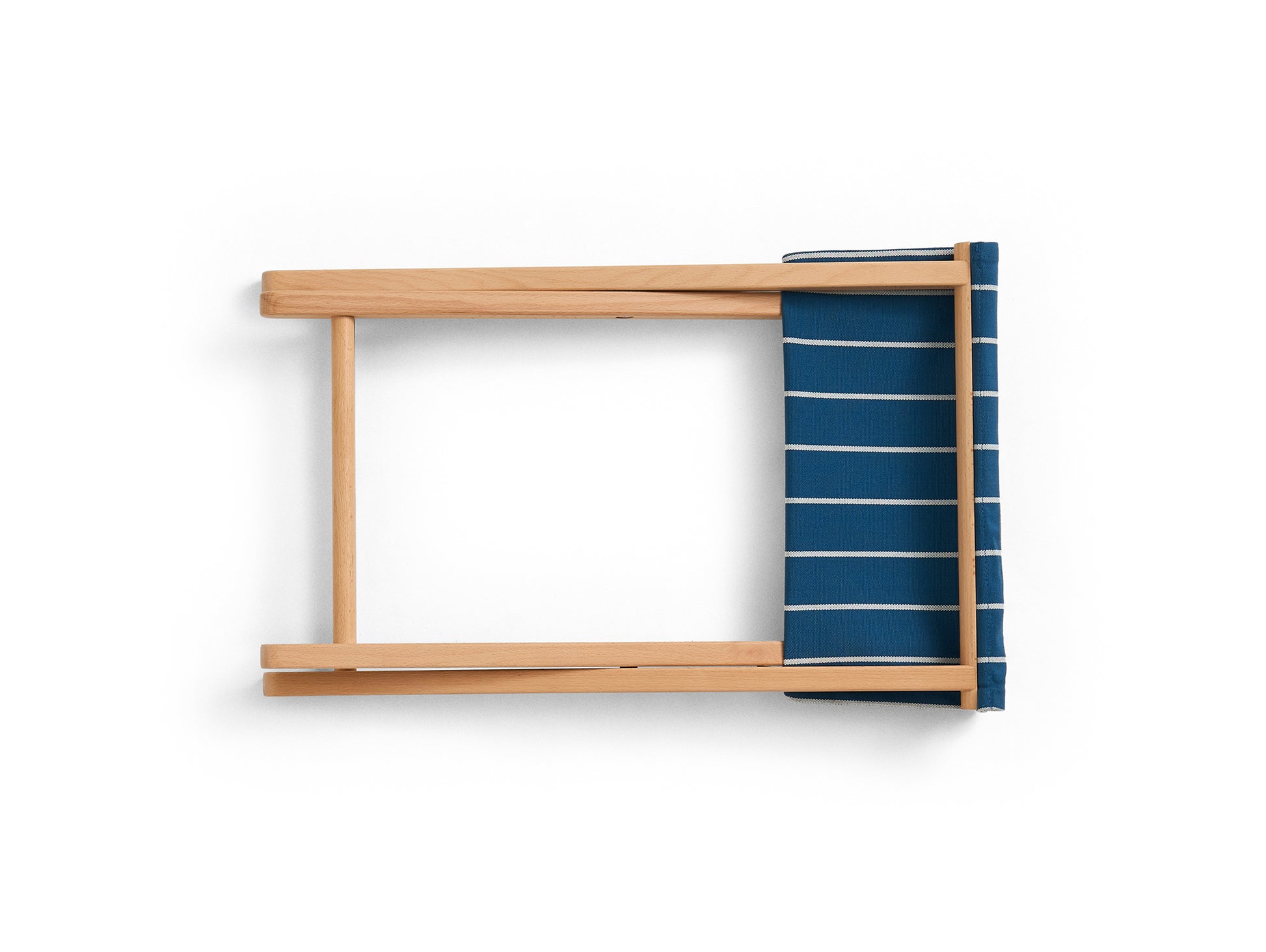 Outdoor Market Folding Stool by HAY - Blue with Beige Stripe