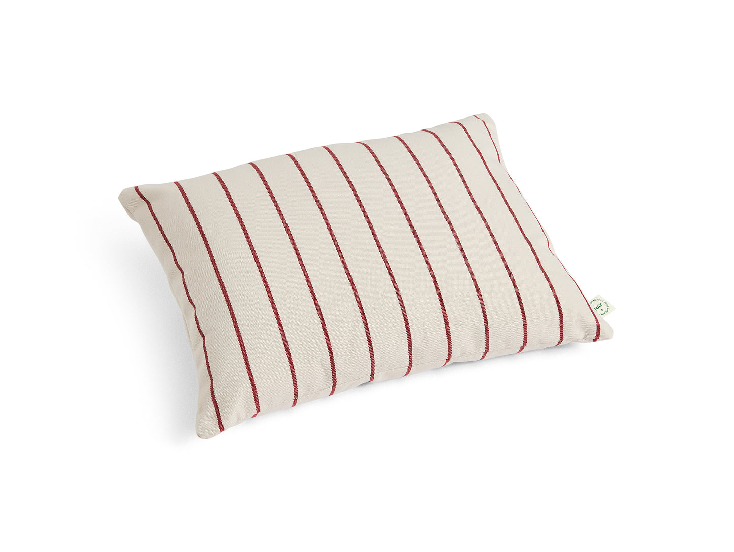 Outdoor Market Cushion by HAY - Beige with Red Stripe