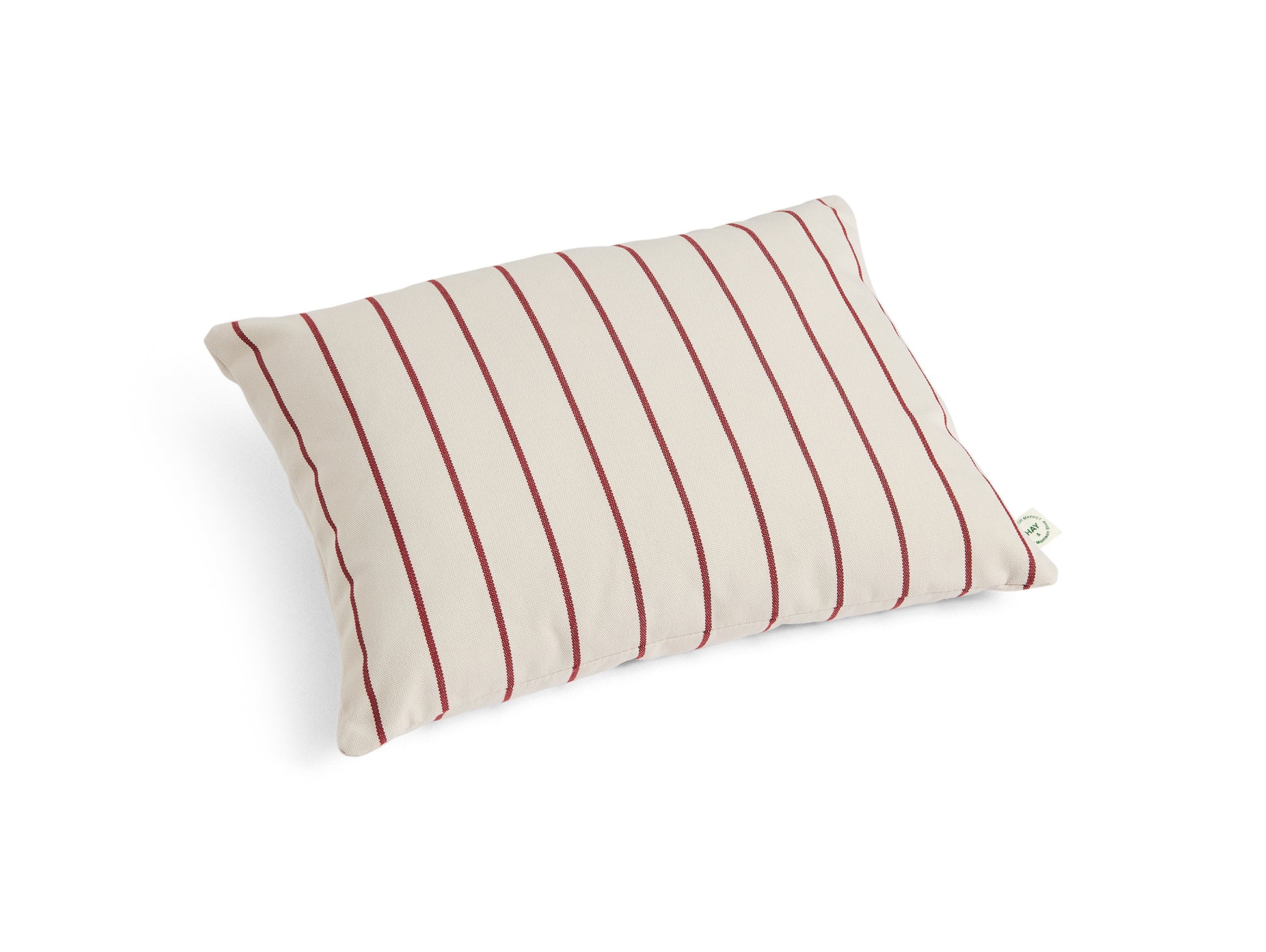 Outdoor Market Cushion by HAY - Beige with Red Stripe