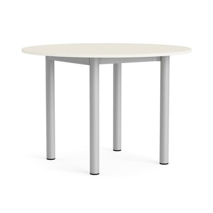 Annex Table Round by HAY - Diameter: 110 cm / Cotton Cream Textile Composite Top / Anodised Aluminium Legs