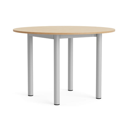 Annex Table Round by HAY - Diameter: 110 cm / Oak Veneer Tabletop / Anodised Aluminium Legs