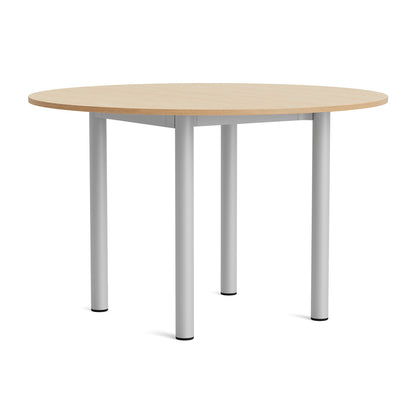 Annex Table Round by HAY - Diameter: 120 cm / Oak Veneer Tabletop / Anodised Aluminium Legs