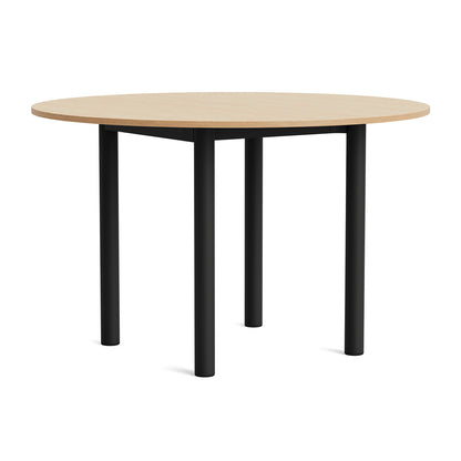 Annex Table Round by HAY - Diameter: 120 cm / Oak Veneer Tabletop / Charcoal Aluminium Legs