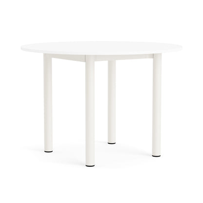 Annex Table Round by HAY - Diameter: 110 cm / White Laminate Top / Cream White Aluminium Legs