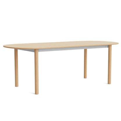 Annex Table Oblong by HAY - L220 cm / Oak Veneer Tabletop / Solid Oak Legs / Anodised Aluminium Apron