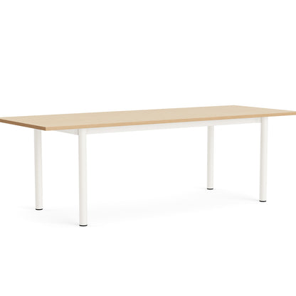 Annex Table Overhang by HAY - L240 cm / Oak Veneer Tabletop / Cream White Aluminium Legs