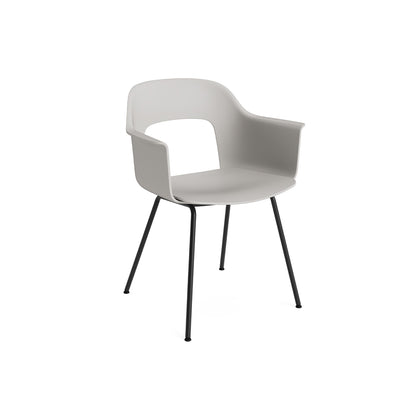 Layout Armchair 211 Metal Base by HAY - Black Steel Base / Sky Grey