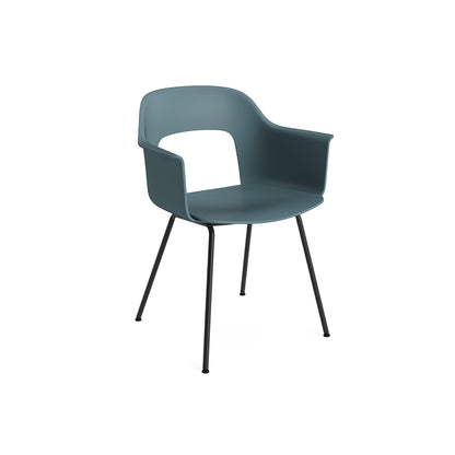 Layout Armchair 211 Metal Base by HAY - Black Steel Base / Ocean
